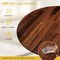 Costway Rustic Dining Table Wooden Dining Table with Round Tabletop & Curved Trestle Legs Natural/Walnut/Black/White/White&Walnut/White&Natural